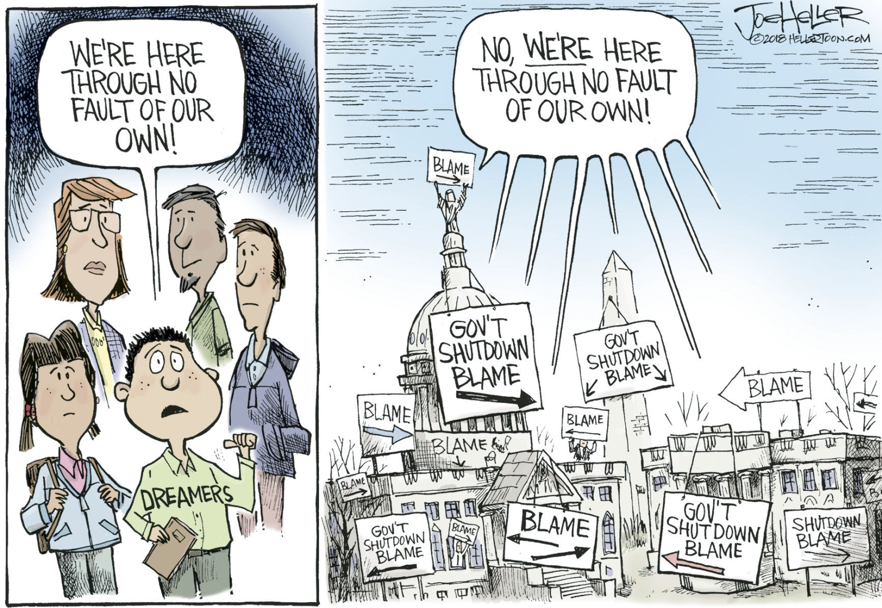 Shutdown Blame by Joe Heller